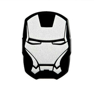 Наклейка IRON MAN - Железный Человек (металлическая 3D, черная, 45 x 65 мм.)