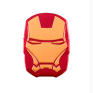 Наклейка IRON MAN - Железный Человек (металлическая 3D, красная, 45 x 65 мм.)