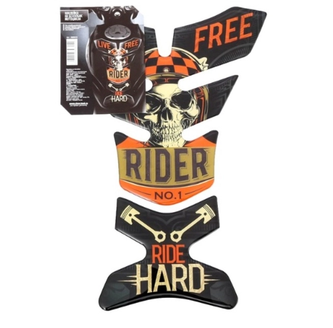 Накладка на бак Ride Hard (эпоксидная смола на клейкой основе, 265 х 180 х 2 мм.)