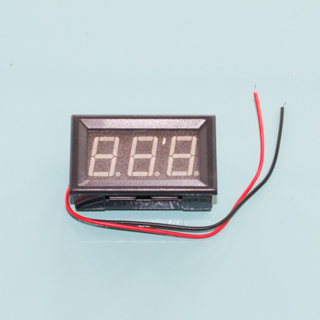Вольтметр цифровой 5-30В (СИНИЙ дисплей LED 0.56" на 2 провода)