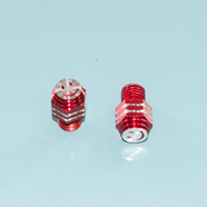 Заглушка в резьбу (2 шт., смайлики красные, М10 x 9 x шаг 1.25 мм.)