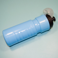 Бутылка для воды пластиковая (фляга 750 мл., 240 х 73 мм., голубая)